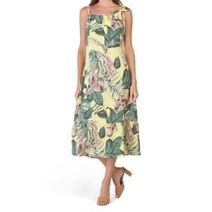 Bellambia Made in Italy Tropical Leaf Sundress – Size M